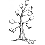 Dibujo para colorear Arbol De Libros Para Pintar Y Colorear Arbol Con Hojas De Libros