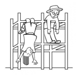 Dibujo para colorear Dibujo De Ninos Jugando En Los Juegos Del Parque Para Pintar Y Colorear Juegos Al Aire Libre