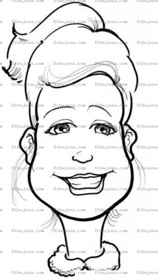 Dibujo para colorear Dibujo De Chica Cachetona Para Pintar Y Colorear
