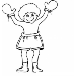 Dibujo para colorear Nino Boxeador Para Pintar Y Colorear Chico Con Guantes De Box