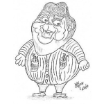 Dibujo para colorear Dibujo Del Gordo Porcel Para Pintar Y Colorear A La Cama Con Porcel