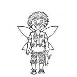 Dibujo para colorear Dibujo De Nino Hado Madrino Para Pintar Y Colorear Elfito Con Una Honda Para Tirar Piedras