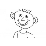 Dibujo para colorear Nino Dientudo Para Pintar Y Colorear Dibujo De Chico Con Dientes Grandes Y Torcidos