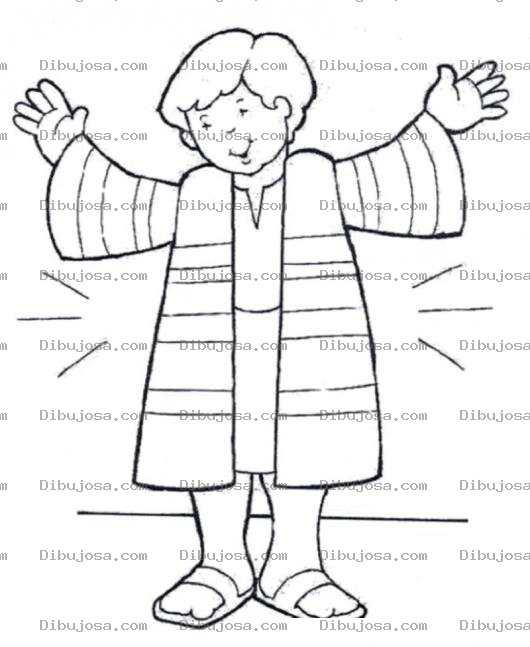 Dibujo para colorear Tunicadecolores Dibujo De La Tunica De Colores De Jose Para Pintar Y Colorear dibujos biblicos