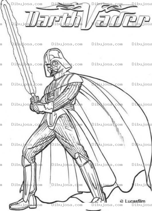 Dibujo para colorear Darthvader Dibujo Para Pintar Y Colorear A Darth Vader De Starwars En La Guerradelasgalaxias