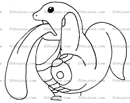 Dibujo para colorear Dibujo De Lickitung De Picachu Con La Lenguota De Fuera Para Pintar Y Colorear