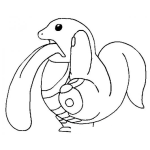 Dibujo para colorear Dibujo De Lickitung De Picachu Con La Lenguota De Fuera Para Pintar Y Colorear