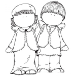 Dibujo para colorear Sibujo De Ninos Angelitos Para Pintar Y Colorear