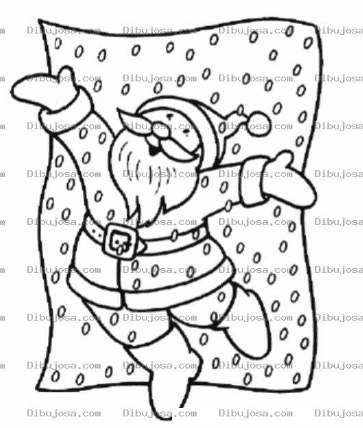 Dibujo para colorear Dibujo De San Nicolas Bajo La Nieve De Navidad Para Pintar Y Colorear A Santa Nevando