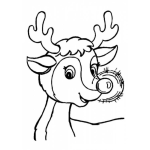 Dibujo para colorear Rudolph The Red Nosed Reindeer Dibujo De Rodolfo El Reno De Santa Claus Para Pintar Y Colorear A Rudolf Con Su Nariz Roja