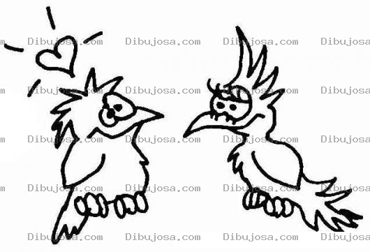 Dibujo para colorear Lorito Enamorado Para Colorear