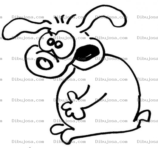 Dibujo para colorear Perro Con Dolor De Estomago Para Pintar Y Colorear