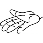 Dibujo para colorear Dibujo De Mano Pidiendo Para Pintar Y Colorear