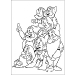 Dibujo para colorear Los 7 enanitos de blanca nieves