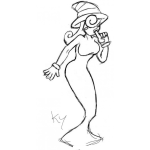 Dibujo para colorear Dibujo De Brujita Con Vestido De Novia Para Pintar Y Colorear