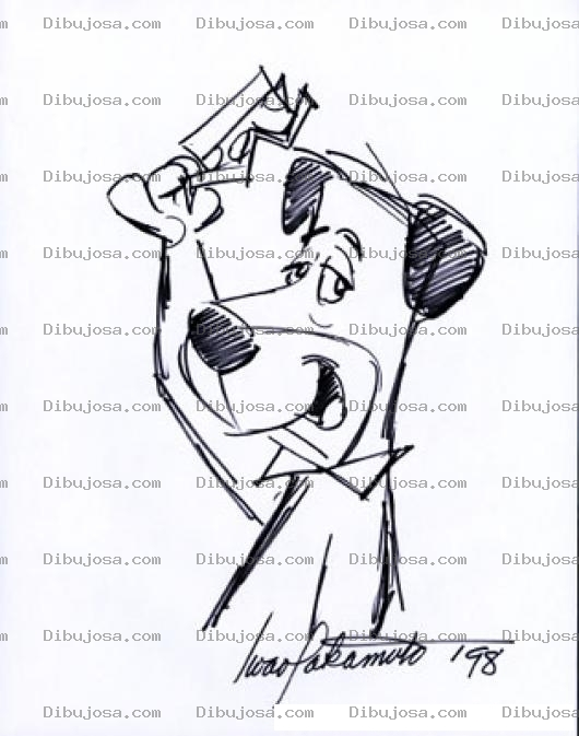 Dibujo para colorear Huckleberryhound Dibujo Para Pintar Y Colorear Al Perrito De Huckle Berry Hound