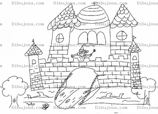Dibujo para colorear Dibujo Del Castillo De La Princesa Hanna Para Pintar Y Colorear