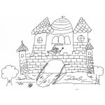 Dibujo para colorear Dibujo Del Castillo De La Princesa Hanna Para Pintar Y Colorear