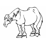 Dibujo para colorear Dibujo De Caballo Triste Para Pintar Y Colorear
