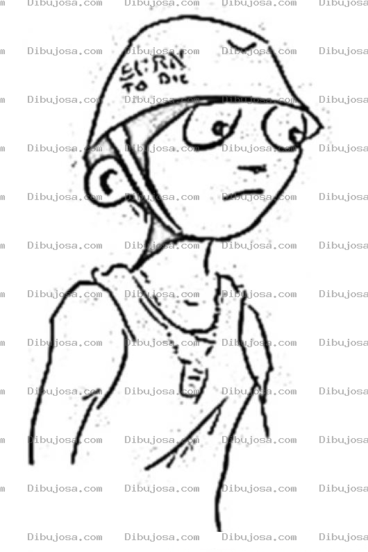 Dibujo para colorear Dibujo De Soldado Joven Para Pintar Y Colorear