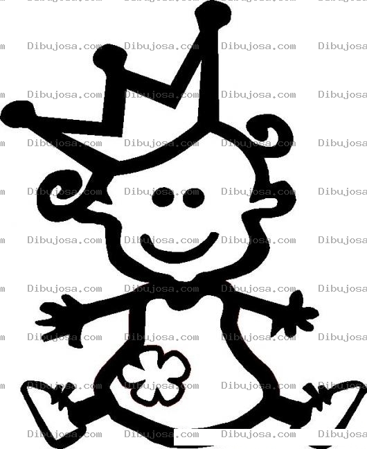 Dibujo para colorear Dibujo De Bebe Rey Para Pintar Y Colorear