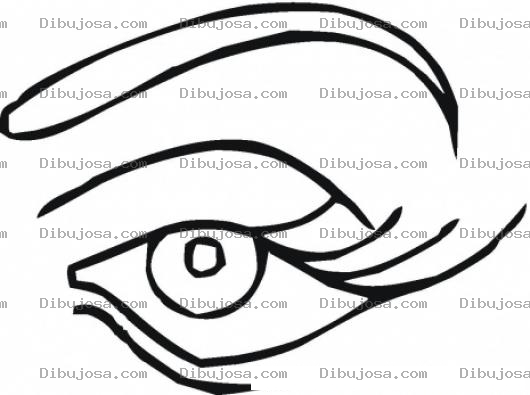 Dibujo para colorear Dibujo De Ojo Con Seja Para Pintar Y Colorear