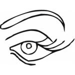 Dibujo para colorear Dibujo De Ojo Con Seja Para Pintar Y Colorear