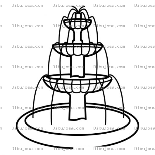 Dibujo para colorear Dibujo De Fuente Pra Pintar Y Colorear Dibujo De Fuentes