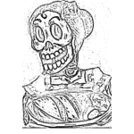 Dibujo para colorear Dia De Los Muertos Para Pintar Y Colorear
