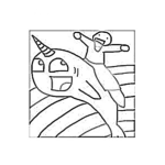 Dibujo para colorear Narwhals Es El Nombre De Un Pez Con Cuerno De Unicornio Dibujo Para Colorear Un Pescado Narwhal