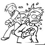 Dibujo para colorear Dibujo De Golpe Por La Espalda Para Pintar Y Colorear El Golpe De La Traicion