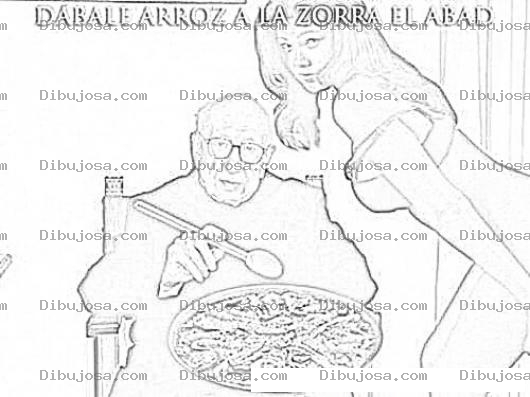 Dibujo para colorear Palindrome Dibujo Para Colorear Oracion Palindrome En Espanol Dabale Arroz A La Zorra El Abad