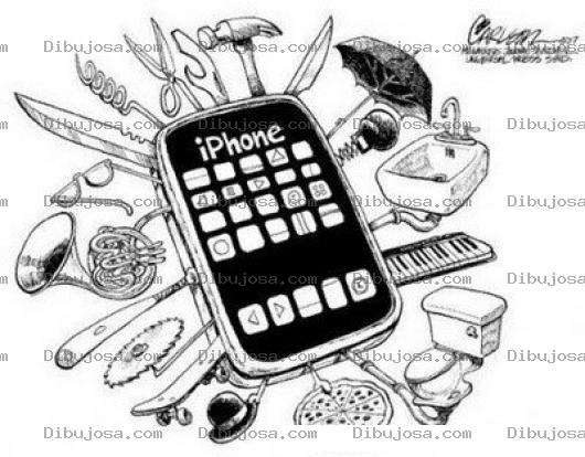 Dibujo para colorear Iphone 5 Multi Usos Para Pintar Y Colorear