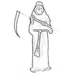 Dibujo para colorear Death Clock Dibujo Del Relok De La Muerte Para Pintar Y Colorear Al Deathclock