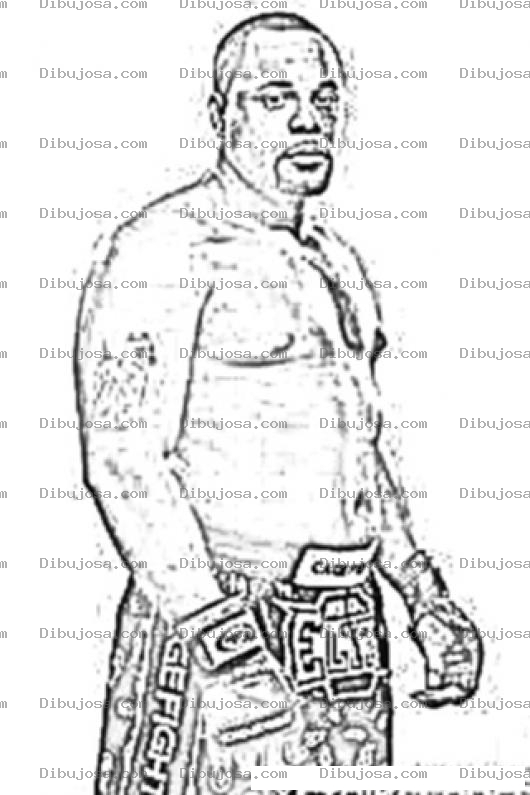 Dibujo para colorear Daniel Cormier Peleador De Mma Para Pintar Y Colorear A Danielcormier