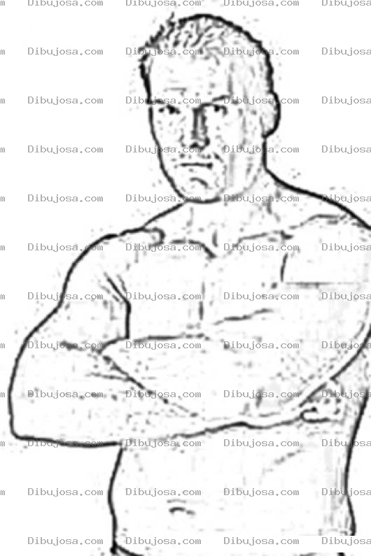 Dibujo para colorear Dibujo De Josh Barnett Baby Face Assasin Peleador De Mma Para Pintar Y Colorear