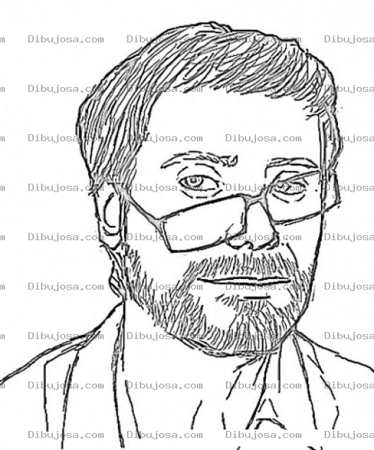 Dibujo para colorear Dibujo De Hombre Con Lentes Torcidos Para Pintar Y Colorear