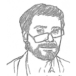 Dibujo para colorear Dibujo De Hombre Con Lentes Torcidos Para Pintar Y Colorear