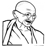 Dibujo para colorear Dibujo De Mahatma Gandi Para Pintar Y Colorear A Mahatmaghandi