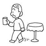Dibujo para colorear Dibujo De Abuelita Con Vaso De Agua Para Pintar Y Colorear