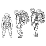 Dibujo para colorear Soldados Del Ejercito De Los Estadosunidos Para Pintar Y Colorear
