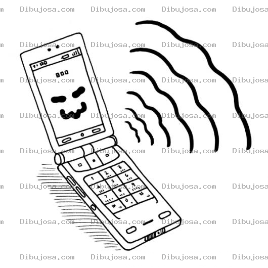 Dibujo para colorear Dibujo De Celular Vibrando Y Sonando Para Pintar Y Colorear Telefono Bibrandoy Ringeando