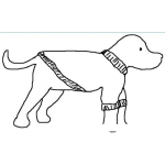 Dibujo para colorear Dibujo De Perro Con Sueter Para Pintar Y Colorear Perrito Con Sweater De Lana