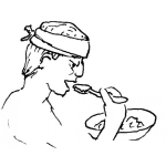 Dibujo para colorear Dibujo De Enfermo Comiendo Para Pintar Y Colorear