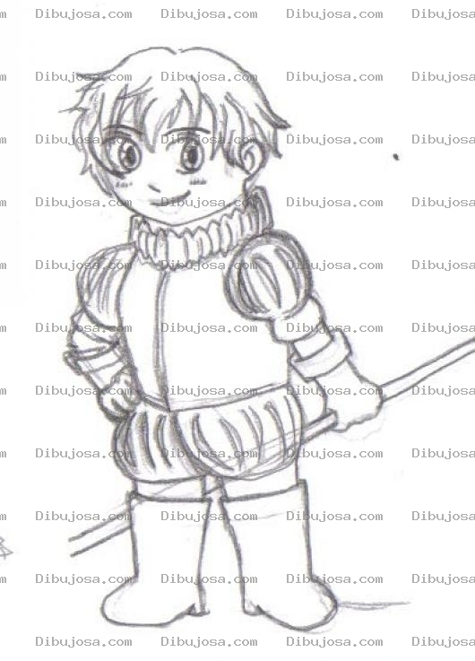 Dibujo para colorear Dibujo De Caballerito Para Pintar Y Colorear Nino Caballero Medieval