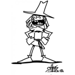 Dibujo para colorear Dibujo De Nina Brujita Para Pintar Y Colorear