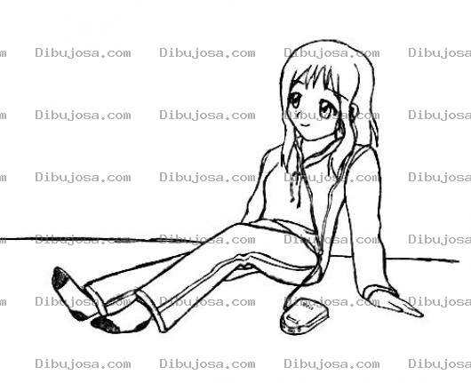Dibujo para colorear Dibujo De Chica Escuchando Musica Para Pintar Y Colorear