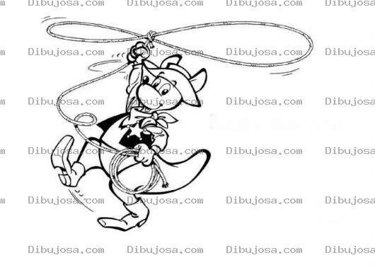 Dibujo para colorear Dibujo De Canguro Vaquero Para Pintar Y Colorear