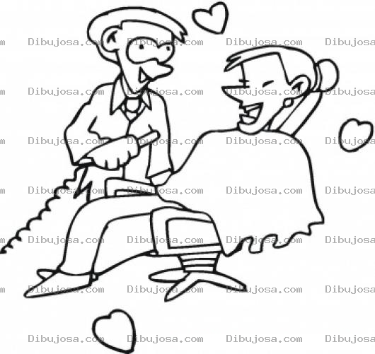 Dibujo para colorear Dibujo De Dentista Enamorado Para Pintar Y Colorear
