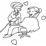 Dibujo para colorear Dibujo De Dentista Enamorado Para Pintar Y Colorear